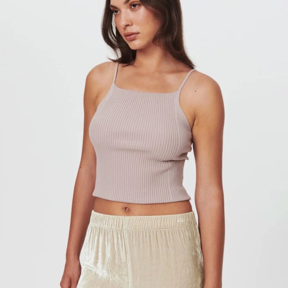 LIAT KNIT SINGLET MUSHROOM by ROWIE the label - Picture 3 of 11